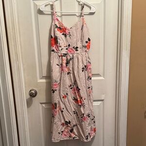 Old Navy Floral Midi Dress with Spaghetti Straps